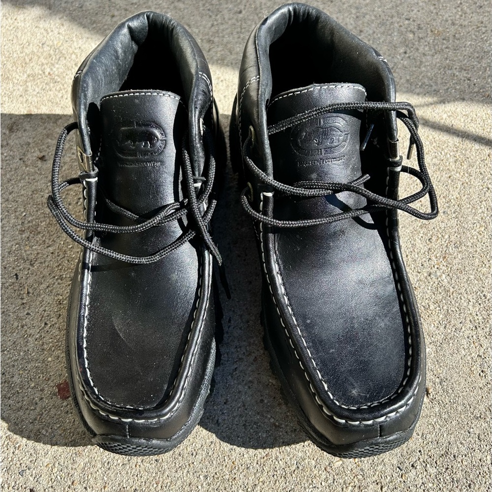 Marc Ecko Men's Black Leather Boots